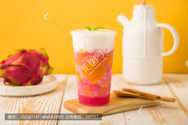 火龍果奶蓋