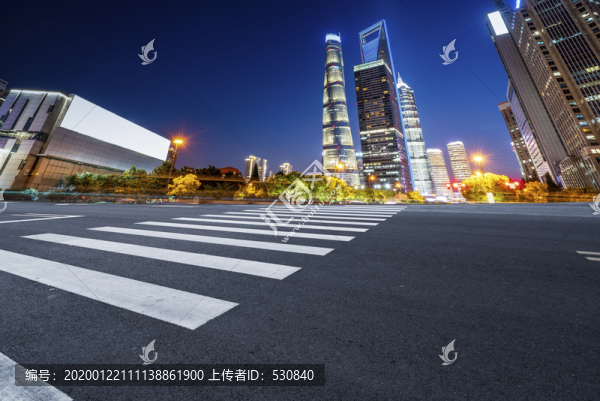 城市道路和城市景觀夜景