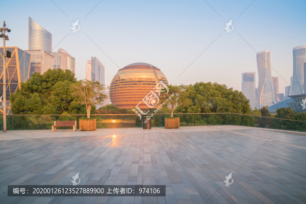 浙江杭州城市建筑和市民廣場