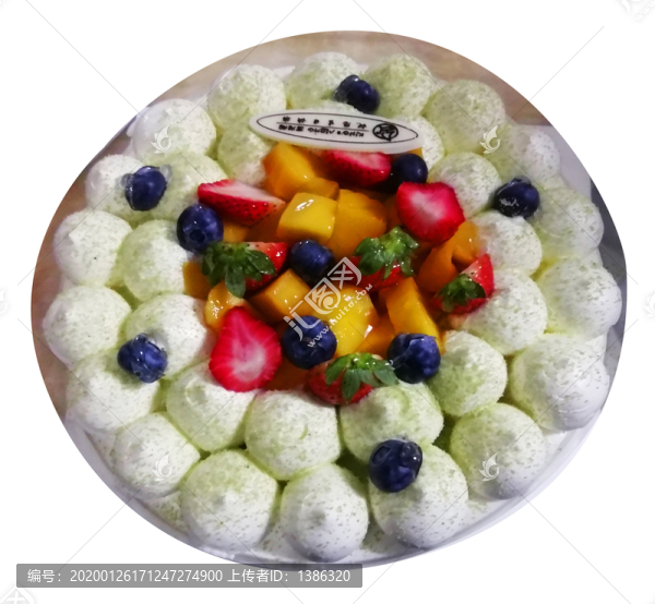 抹茶水果夾心生日蛋糕