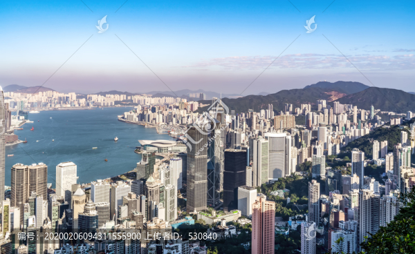 空中鳥瞰香港