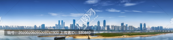 南昌cbd建筑景觀天際線全景