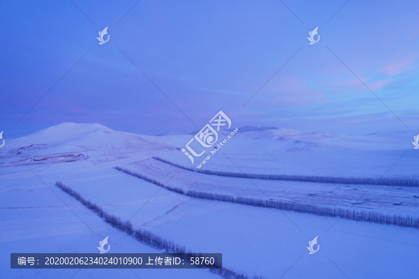 雪域雪原農(nóng)田風(fēng)光
