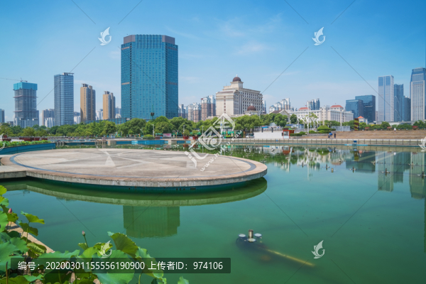 江西南昌市城市建筑天際線風(fēng)光
