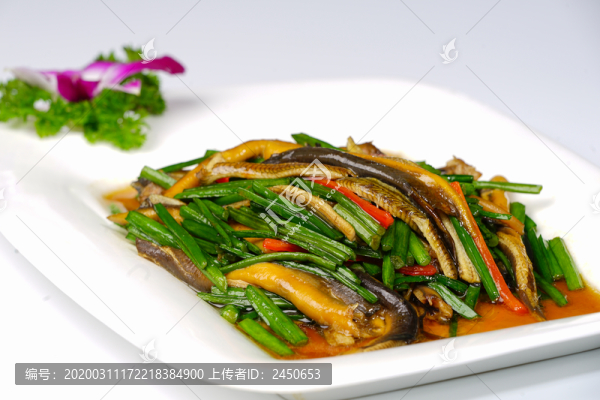韭菜炒鱔魚絲