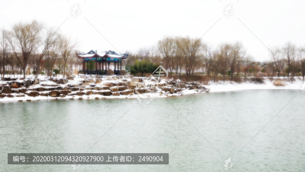 公園雪景