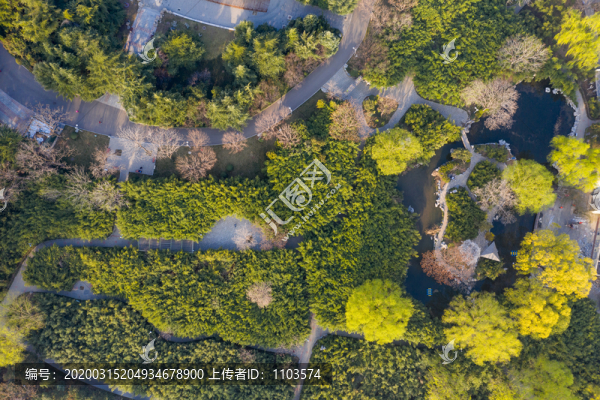 航拍濟(jì)南泉城公園05