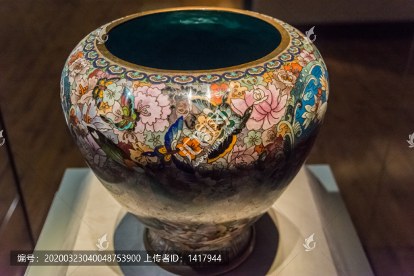 清代斂口景泰藍(lán)罐