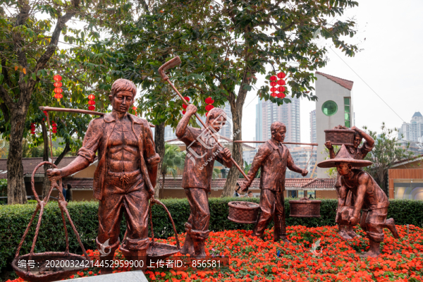 勞動(dòng)人民銅像雕塑