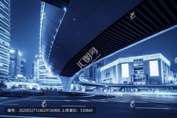 上海金融區(qū)街道夜景