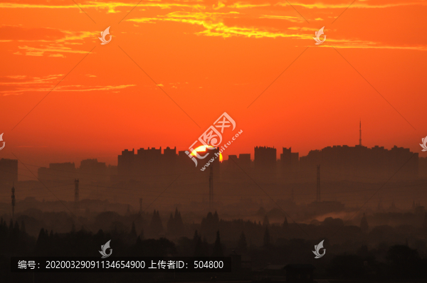 城市日出