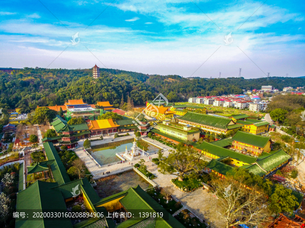 航拍九江東林寺