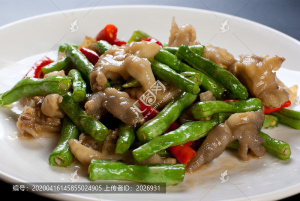 四季豆炒鳳爪