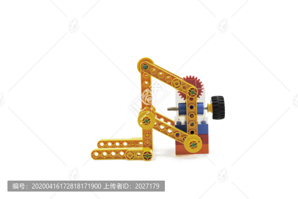 大顆粒齒輪機(jī)械拼裝積木手搖叉車