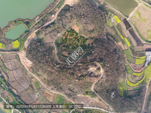 湖北大冶保安湖濕地公園航拍風(fēng)光