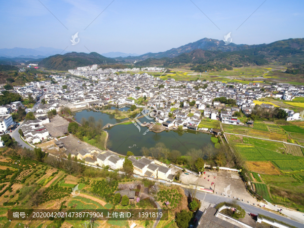 航拍呈坎古村