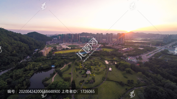 廣州南沙濱海公園天后宮航拍