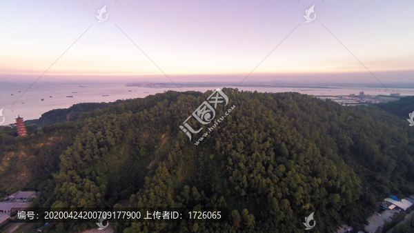 廣州南沙濱海公園天后宮航拍