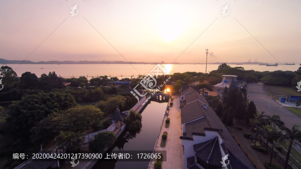 廣州南沙天后宮濱海公園航拍