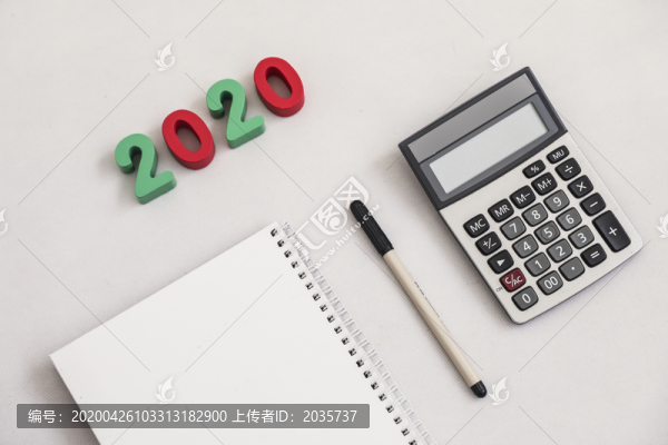 商務(wù)辦公用品靜物計(jì)劃概念
