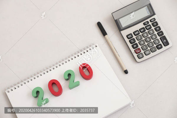 商務(wù)辦公用品靜物計(jì)劃概念