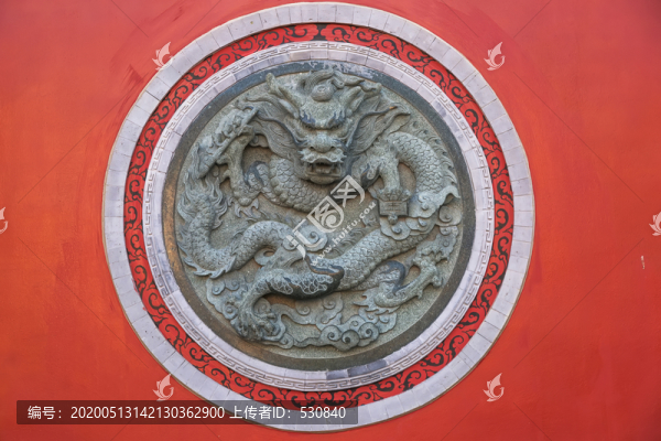 傳統(tǒng)建筑龍雕紋理