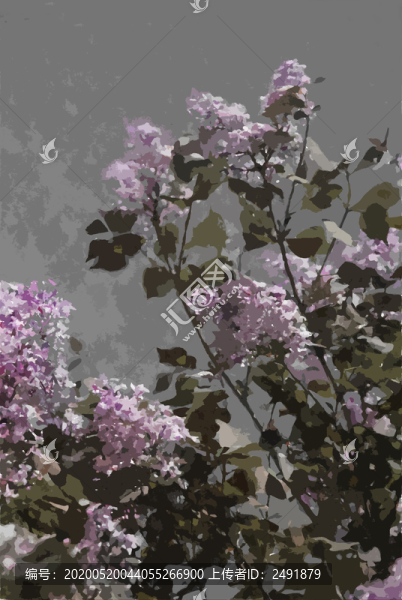 丁香花裝飾畫