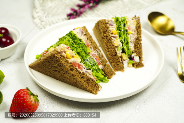 輕食減脂增肌餐素食三明治