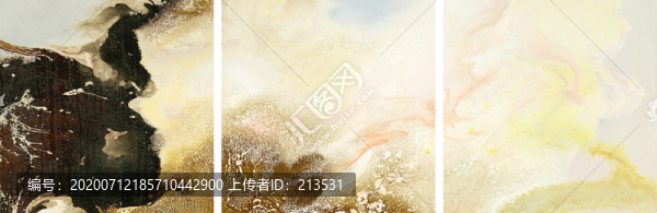 北歐風(fēng)格水墨畫流彩抽象