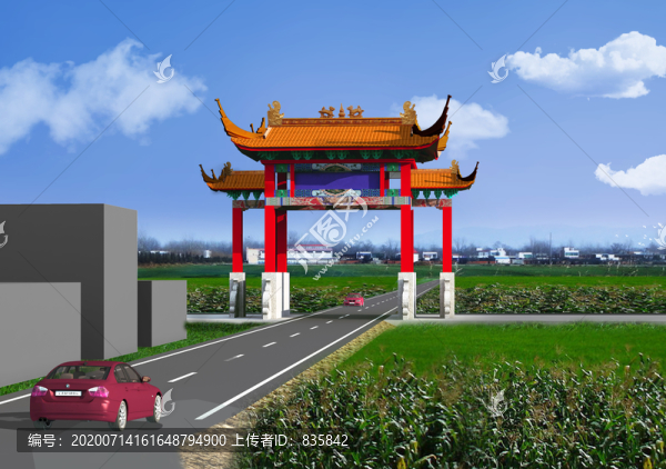 牌坊效果圖