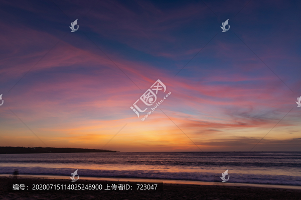 巴厘島金巴蘭沙灘晚霞