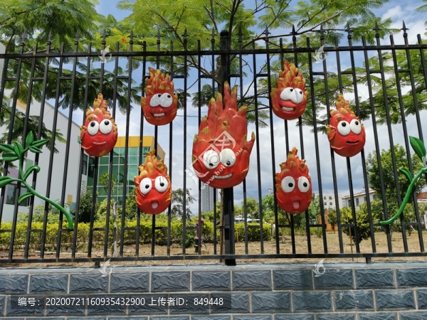 人行道鐵藝透視欄桿圍墻