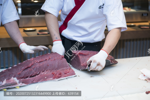 分解藍(lán)鰭金槍魚(yú)特寫(xiě)