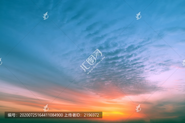 藍(lán)天朝霞背景素材