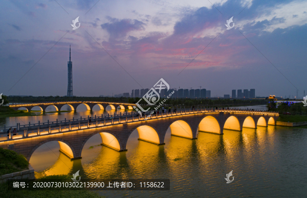 江蘇省淮安市里運(yùn)河夜景