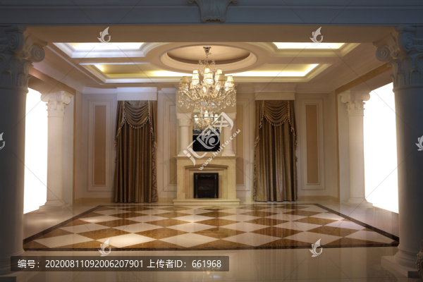 室內(nèi)歐式客廳餐廳臥房空間背景