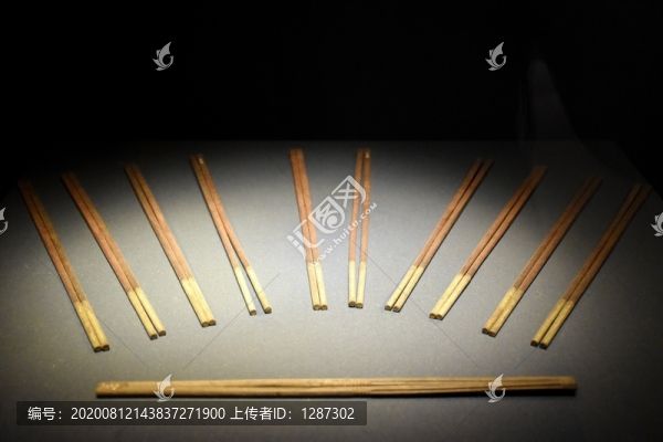 清代烏木圓筷