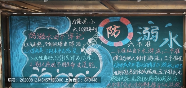 防溺水黑板報