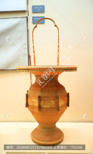 東陽竹編八仙竹絲花籃