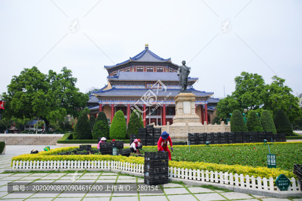 廣州中山紀(jì)念堂花卉裝點(diǎn)