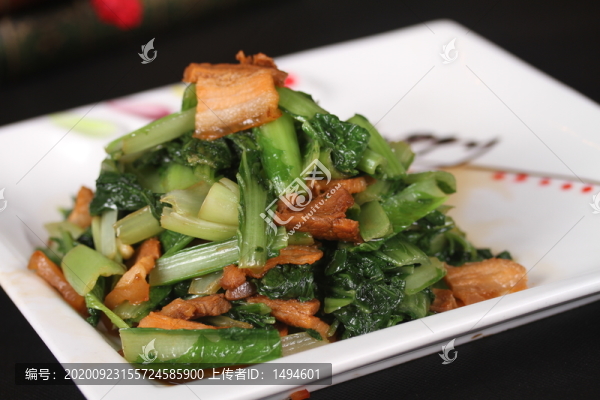 肉炒小白菜