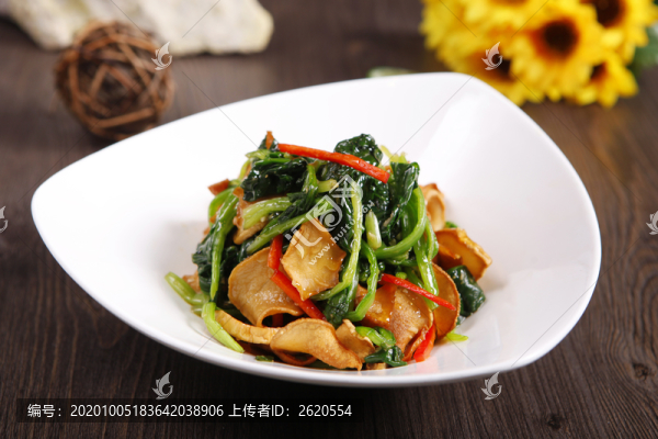 杏鮑菇拌菠菜