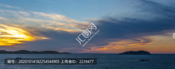 晚霞大海