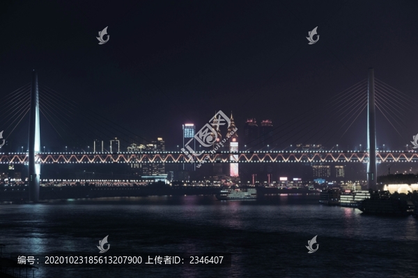 城市夜景5G智慧科技城市設計