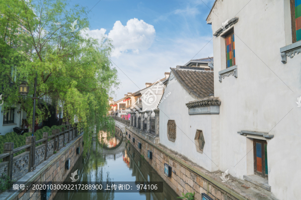 中國(guó)無(wú)錫南長(zhǎng)街和古運(yùn)河風(fēng)光