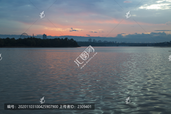 灞河朝霞