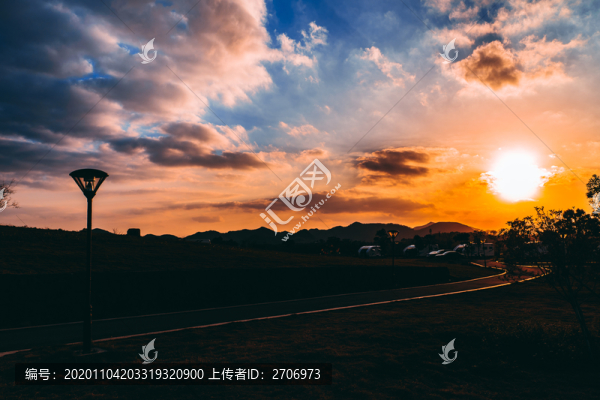 許家山落日