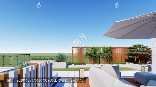 屋頂花園景觀效果圖
