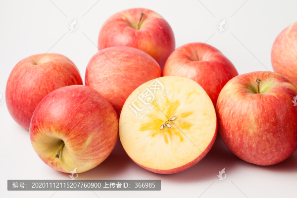 阿克蘇冰糖心蘋果切面圖
