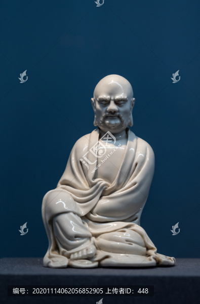 明代德化窯達摩坐像